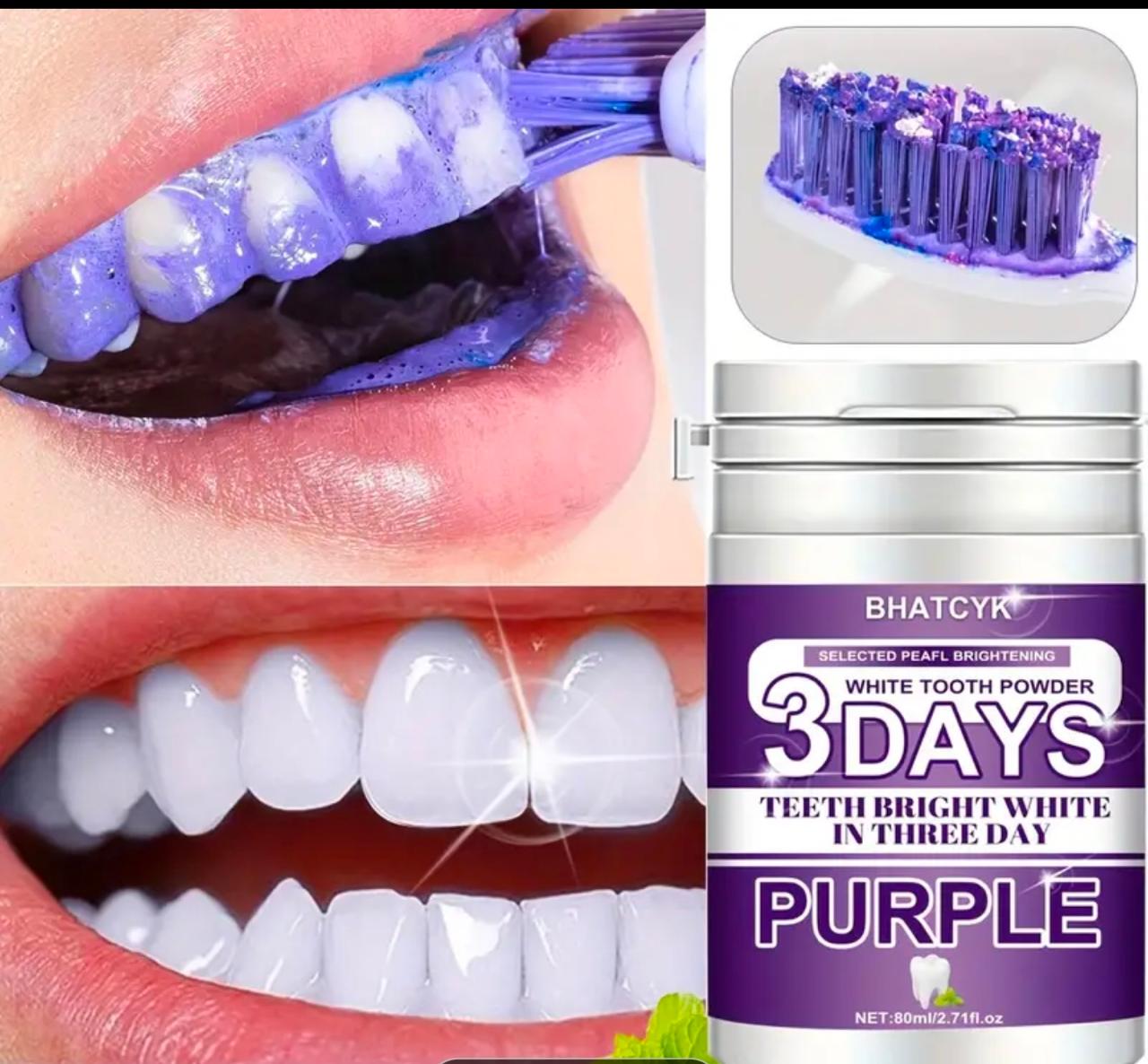 POLVO BLANQUEADOR DENTAL MORADO