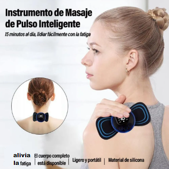 Masajeador Eléctrico Portátil EMS para Cuello, Espalda y Cuerpo - 8 Modos y 19 Niveles de Intensidad para Relajación y Alivio Muscular 💆‍♂️⚡