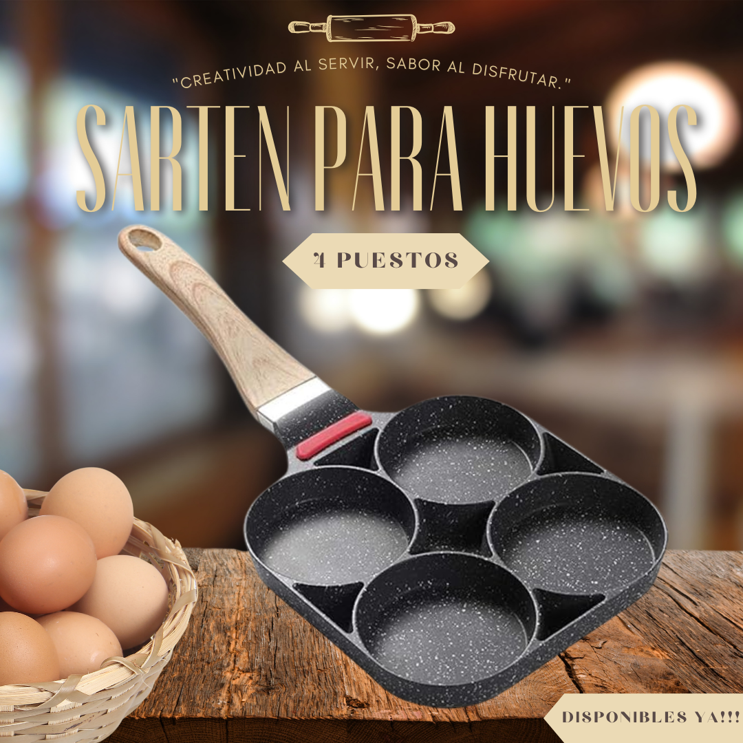SARTEN PARA HUEVOS 4 PUESTOS