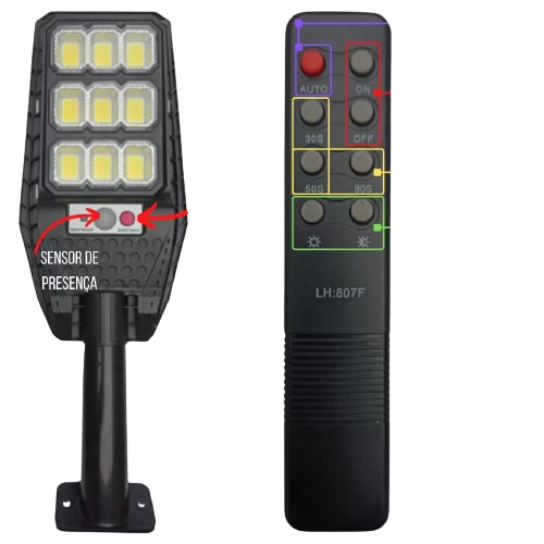 Lámpara Solar LED para Exteriores con Sensor de Movimiento – Iluminación Ecológica y Segura